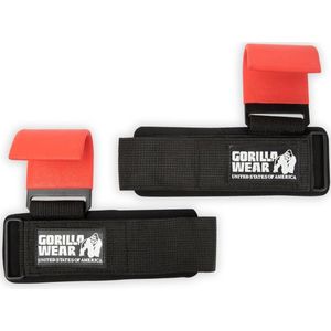 Gorilla Wear Weight Lifting Hooks - Zwart / Rood