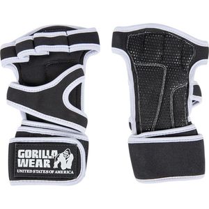 Gorilla Wear Yuma Krachtsport Handschoenen / Crossfit / Krachttraining Handschoenen / Zwart - Wit I Heren & Dames - Maat L