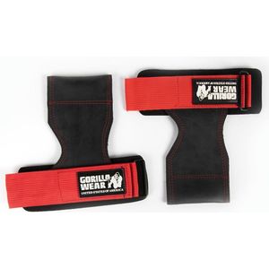 Gorilla Wear Lifting Grips - Zwart/Rood