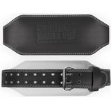 Gorilla Wear 6 Inch Padded Leather Lifting Belt - Black/Black - L/XL