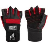 Gorilla Wear - Dallas Wrist Wrap Handschoenen - Sporthandschoenen Unisex - Zwart/Rood - 3XL