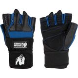 Gorilla Wear - Dallas Wrist Wrap Handschoenen - Sporthandschoenen Unisex - Zwart/Blauw - S