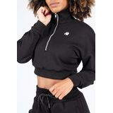 Gorilla Wear - Ocala Cropped Half-Zip Sweatshirt - Zwart