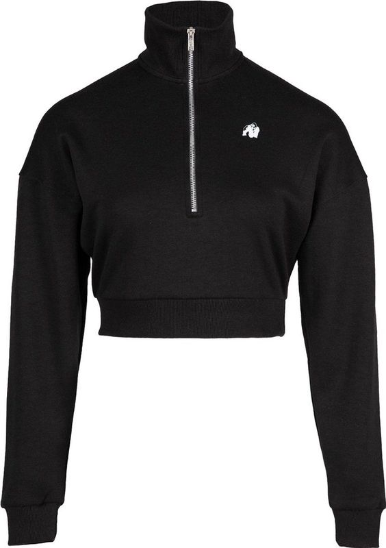 Gorilla Wear - Ocala Cropped Half-Zip Sweatshirt - Zwart