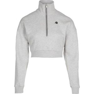 Gorilla Wear - Ocala Cropped Half-Zip Sweatshirt - Grijs