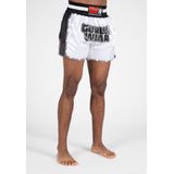 Gorilla Wear - Piru Muay Thai Shorts - Wit/Zwart