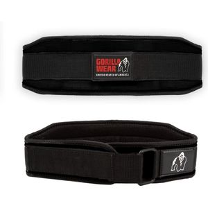 Gorilla Wear 4 Inch Women's Lifting Belt - Zwart/Rode Stiksels - S
