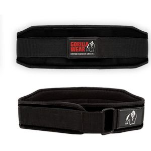 Gorilla Wear - 4 Inch - Sportriem - Zwart - Halterriem