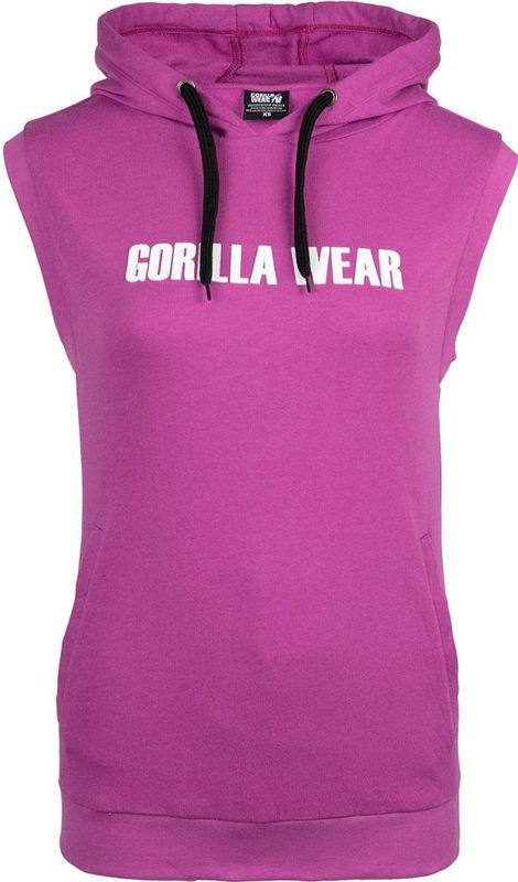 Gorilla Wear - Virginia Mouwloos Hoodie - Fuchsia