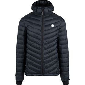 Gorilla Wear - Osborn Puffer Jas - Zwart - Gewatteerd - Slim Fit