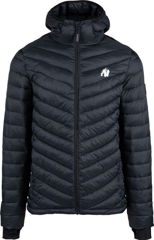 Gorilla Wear - Osborn Puffer Jas - Zwart - Gewatteerd - Slim Fit