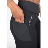 Gorilla Wear - Monroe - Leggings - Zwart - 100% Squat-Proof Stretchy Stoffen - Zijzak met Rits - Geribbelde Tailleband - Mesh Delen
