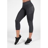 Gorilla Wear - Monroe - Leggings - Zwart - 100% Squat-Proof Stretchy Stoffen - Zijzak met Rits - Geribbelde Tailleband - Mesh Delen