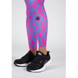 Gorilla Wear - Colby - Legging - Blauw/Roze - 100% Squat-Proof, Elastische Tailleband, Dunne Stretchy Stof