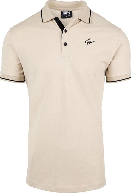 Gorila Wear - Delano Polo - Beige Zwart