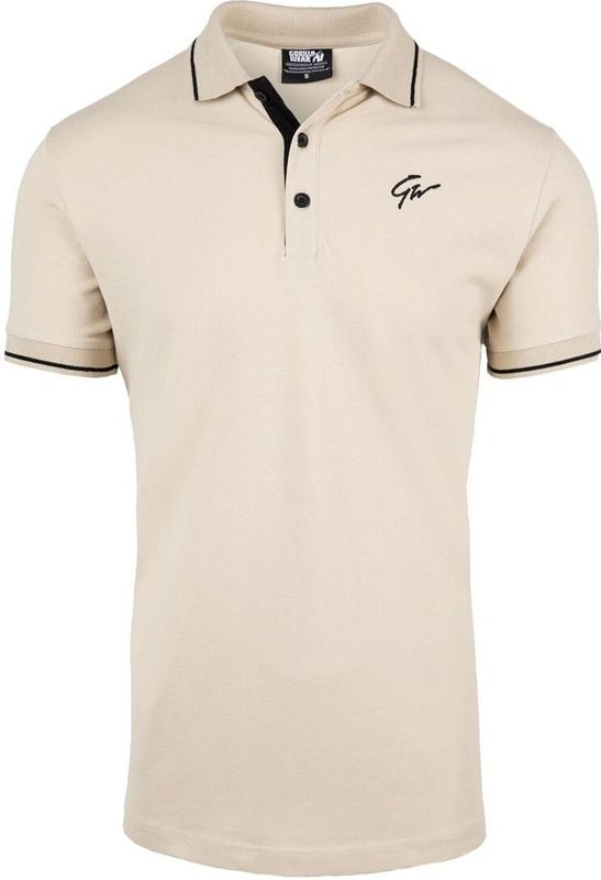 Gorila Wear - Delano Polo - Beige Zwart