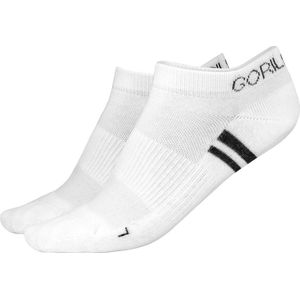 Gorilla Wear - Quarter Sokken - 2-Pack - Wit - Hoogwaardige Stoffen