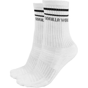 Gorilla Wear - Crew Socks - Wit - Katoen/Elastaan - 2-Pack