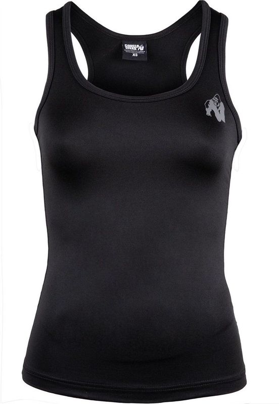 Gorilla Wear - Indianapolis Tank Top - Zwart - Polyester en Spandex - Slim Fit