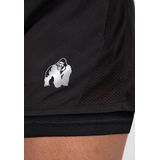 Gorilla Wear Portland 2-In-1 Shorts - Zwart