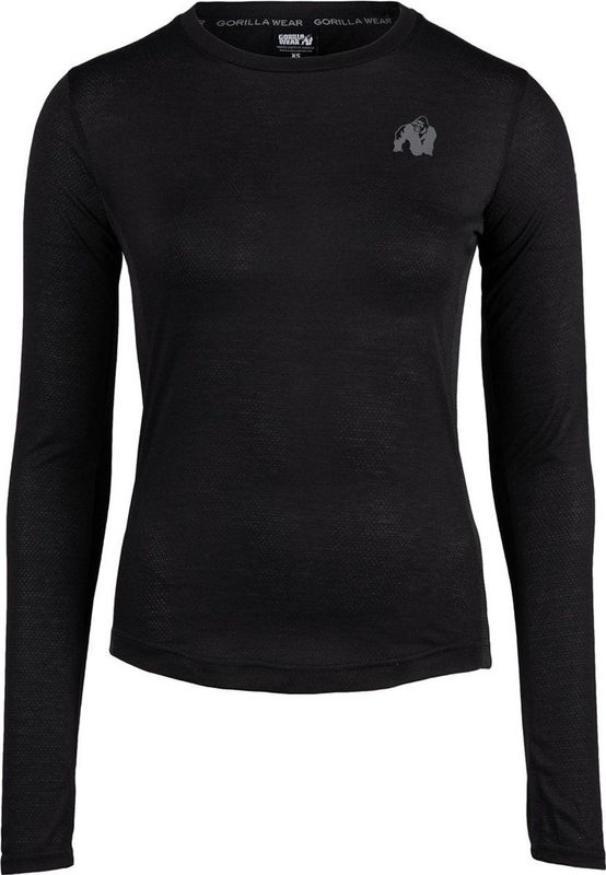 Gorilla Wear - Raleigh Long Sleeve - Sportshirt - Zwart - Polyester