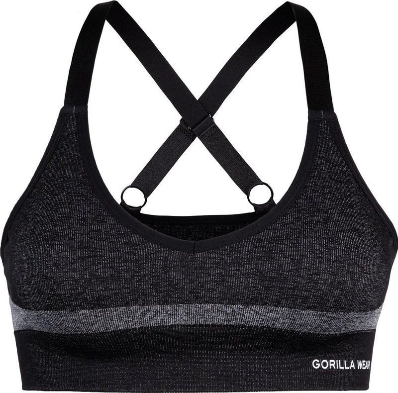 Gorilla Wear - Selah Seamless - Sportbeha - Zwart - Medium Ondersteuning