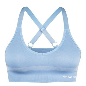 Gorilla Wear - Selah - Sportbeha - Lichtblauw - Medium Ondersteuning, Verstelbare Schouderbanden, Uitneembare Schuimvulling