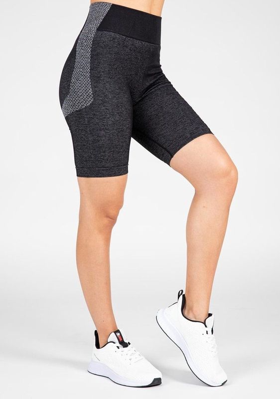 Gorilla Wear - Selah Cycling Shorts - Zwart - Naadloos High Waist Squat-Proof