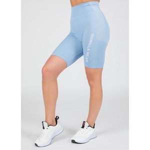 Selah Seamless Cycling Shorts - Light Blue - M/L