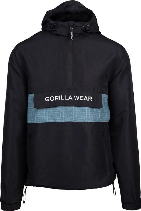 Bolton - Windbreaker - Unisex - Zwart - Half-Zip - Trekkoord - Ritszakken