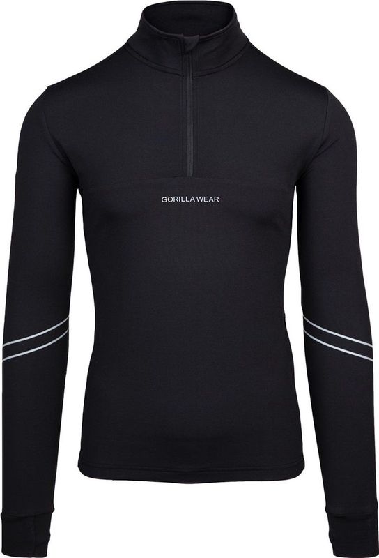 Gorilla Wear - Noxen - Sportshirt - Zwart - Fleece - Reflecterende Details