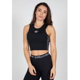 Gorilla Wear - Zion Crop Top - Zwart - Rekbare Stoffen - Uitneembare Padding