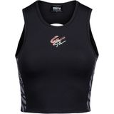 Gorilla Wear - Zion Crop Top - Zwart - Rekbare Stoffen - Uitneembare Padding