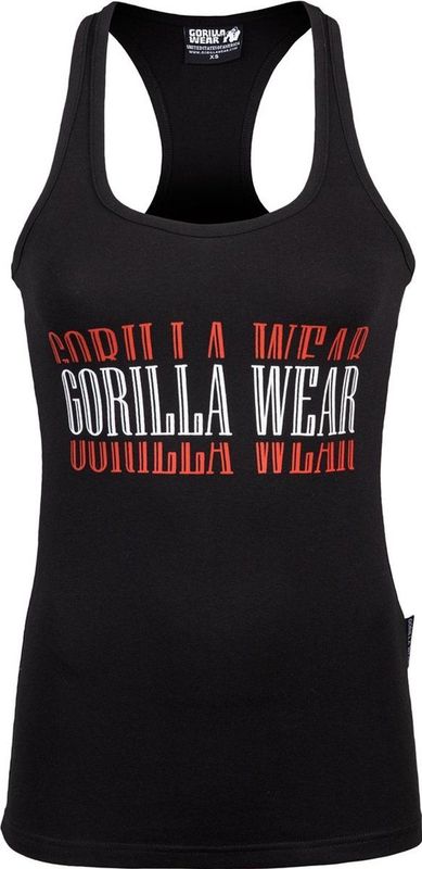 Gorilla Wear - Verona Tank Top - Zwart - Katoen/Elastaan - Slim Fit