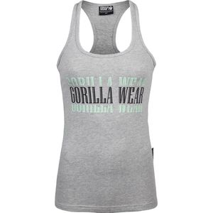 Gorilla Wear - Verona Tank Top - Grijs - Slim Fit - Stretch Stof - Groot Logo