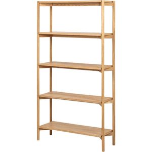 Lisomme - Floris - Wandkast - Open Kast - Massief Eikenhouten Poten - Scandinavisch - 5 Planken