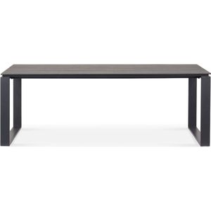 Lisomme - Jens - Tuintafel - Zwart - Aluminium - Voor 6 tot 8 Stoelen