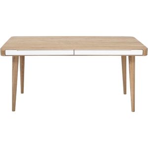 Gazzda Ena table houten eettafel whitewash - 160 x 90 cm