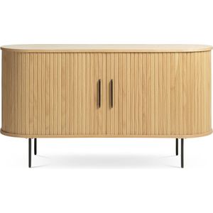Olivine - Lenn - Dressoir - Naturel - Hout - Schuifdeuren - Verstelbare Planken - Ovaal