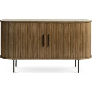 Olivine - Lenn - Dressoir - Donkerbruin - Hout - Ovaal - Schuifdeuren - Verstelbare Planken