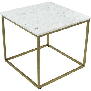 Kick Collection - Bijzettafel - Marble - Wit - 50x50cm
