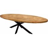 Kick Industrial eetkamertafel Dax ovaal - Mango - 210 cm