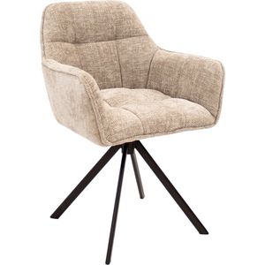 Kick Collection - Kick Draaistoel - Champagnekleur - Chenille Stof