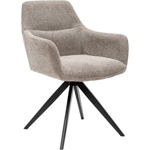 Kick Collection - Tom Draaistoel - Taupe - Textuurstof - Draaibaar Onderstel