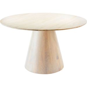 Kick Collection - Eettafel Joe - Ronde - Whitewash - Mangohout - 120cm
