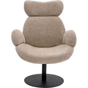 Kick - Lev - Draaifauteuil - Beige - Bouclé Stof