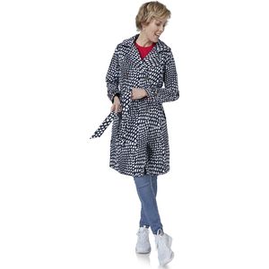 Happy Rainy Days - Geneve - Regenjas - Blauw/Wit - 100% Nylon