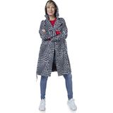 Happy Rainy Days - Geneve - Regenjas - Blauw/Wit - 100% Nylon