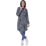 Happy Rainy Days - Geneve - Regenjas - Blauw/Wit - 100% Nylon