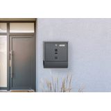 Lifa Garden Brievenbus - Met krantenrol - Antraciet - 30x34x9 (BxHxD)